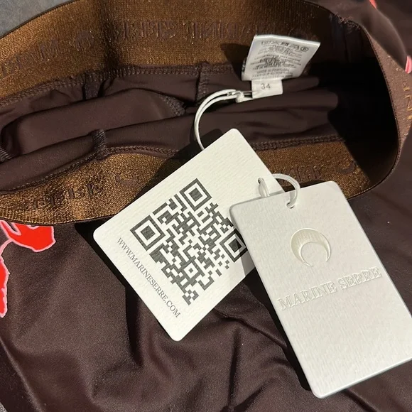 MARINE SERRE SSENSE EXCLUSIVE BROWN SPORT SHORTS